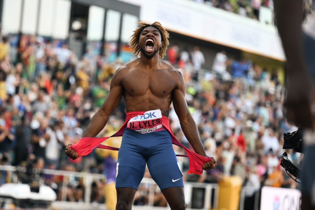 Noah Lyles sets American record to win the 200m World Championships